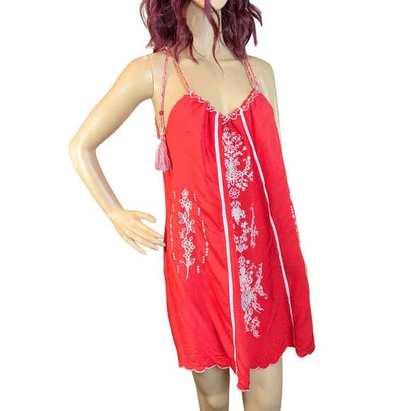 (5 for $25) Forever 21 Embroidered Rope Strap Summer Dress‎ Size Medium - Picture 1 of 8